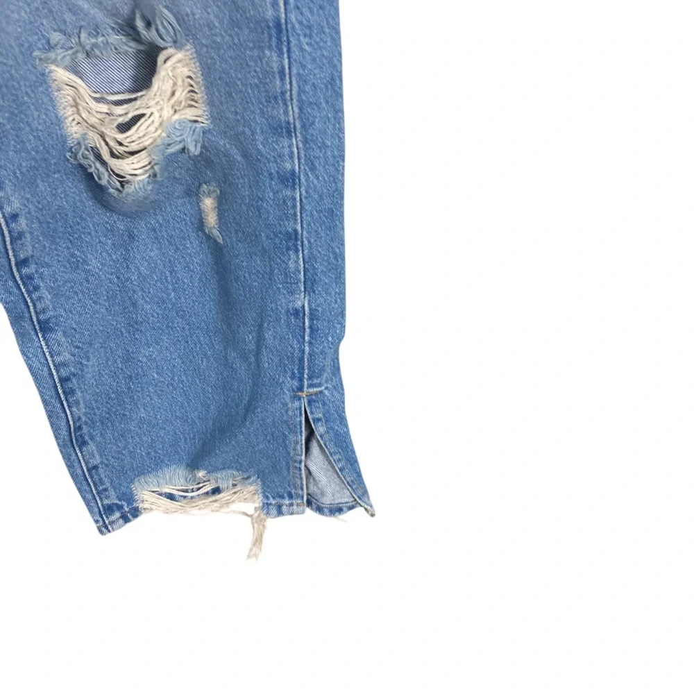 Good American Distressed Button Fly Good Boy Blue Jeans Sz 20 NWT - Picture 3 of 8